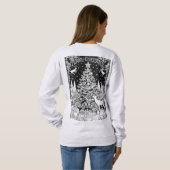 Christmas deer trees snow ladies  sweat-shirt  trui (Achterkant volledig)