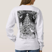 Christmas deer trees snow ladies  sweat-shirt  trui (Achterkant)