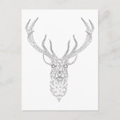 Christmas deer with abstract geometric pattern feestdagenkaart (Voorkant)