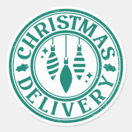 Christmas Delivery Ronde Sticker