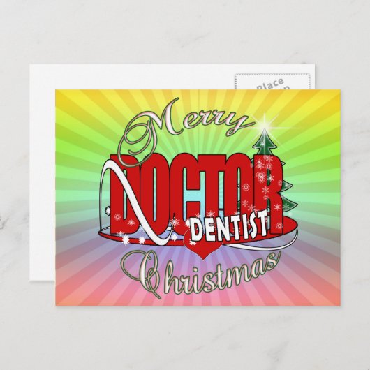 CHRISTMAS DENTIST FEESTDAGENKAART (Voorkant / Achterkant)