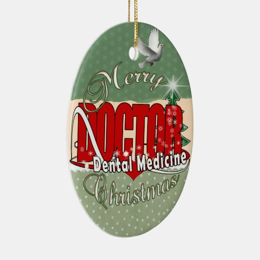 CHRISTMAS DENTIST KERAMISCH ORNAMENT (Rechts)