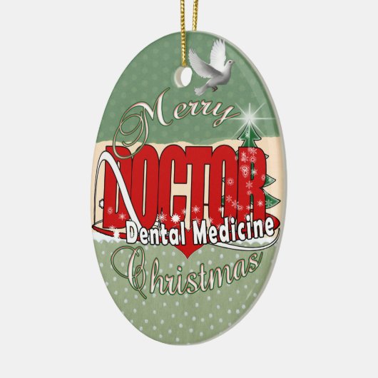 CHRISTMAS DENTIST KERAMISCH ORNAMENT (Links)