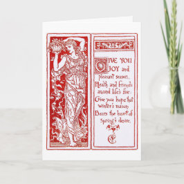 Christmas Design by Walter Crane Feestdagen Kaart