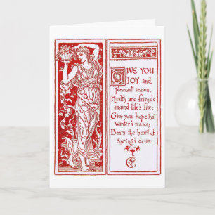 Christmas Design by Walter Crane Feestdagen Kaart