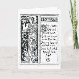 Christmas Design by Walter Crane Feestdagen Kaart