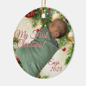 Christmas Design Keramisch Ornament (Links)