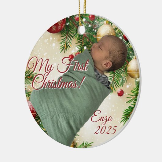 Christmas Design Keramisch Ornament (Links)