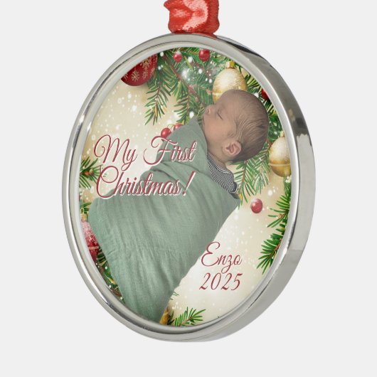 Christmas Design Metalen Ornament (Links)