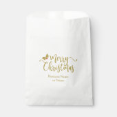 Christmas Design Typography Golden and Red Holly Bedankzakje (Voorkant)