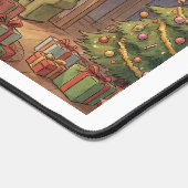 Christmas Desk Mat – Funny Dragon & Presents – Fes (Hoek)