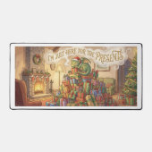 Christmas Desk Mat – Funny Dragon & Presents – Fes (Voorkant)