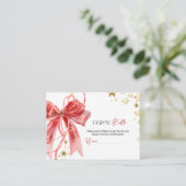 Christmas Diaper Raffle Baby Shower Informatiekaartje (Staand voorkant)