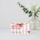 Christmas Diaper Raffle Card Informatiekaartje (Staand voorkant)