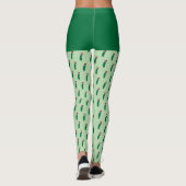 Christmas Dill Pickle wearing a Santa Hat Leggings (Achterkant)