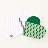 Christmas Dill Pickle wearing a Santa Hat Notitieboek (Binnen)