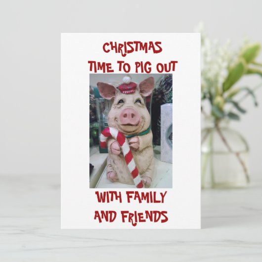 CHRISTMAS DINNER INVITATIE KAART (Staand voorkant)