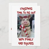 CHRISTMAS DINNER INVITATIE KAART (Voorkant / Achterkant)