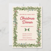 Christmas Dinner Invitation card Kaart (Voorkant)