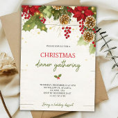 Christmas dinner invitation card kaart