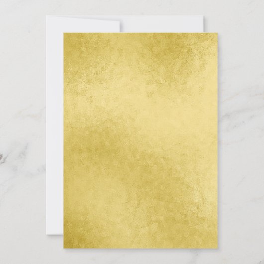 Christmas dinner party gold and red baubles kaart (Achterkant)