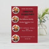 Christmas dinner party invite kaart (Staand voorkant)