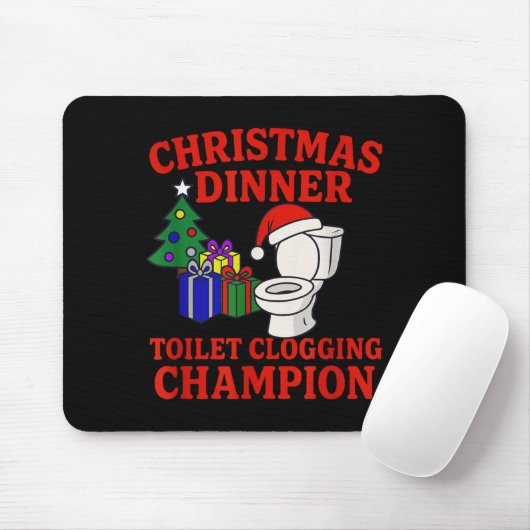 Christmas Dinner Toilet Clogging Chamon _ Funny Ch Muismat (Met muis)