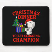 Christmas Dinner Toilet Clogging Chamon _ Funny Ch Muismat (Voorkant)