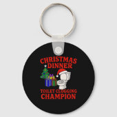 Christmas Dinner Toilet Clogging Chamon _ Funny Ch Sleutelhanger (Voorkant)