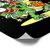 Christmas, Dino, Ugly Xmas, Trex Dinosaur, Gnome  Poster (Hoek)