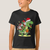 Christmas, Dino, Ugly Xmas, Trex Dinosaur, Gnome  T-shirt (Voorkant)