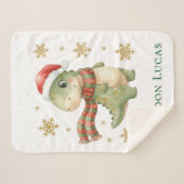 Christmas Dinosaur Baby Shower Gift Small Sherpa Deken (Voorkant (horizontaal))