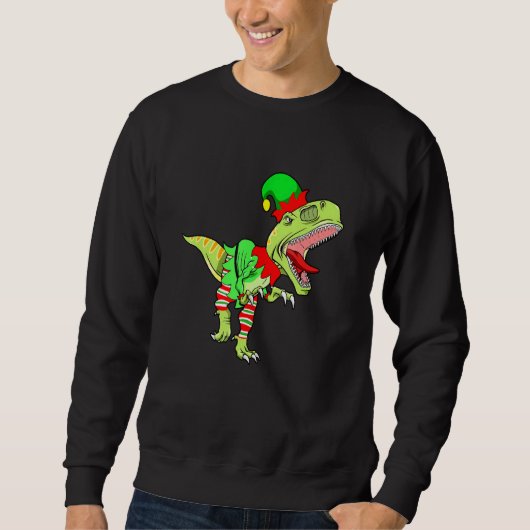 Christmas Dinosaur Elf Boys Kids Teens Xmas  Men Trui (Voorkant)