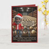 Christmas dinosaur kaart (Gele Bloem)