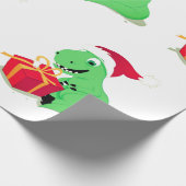 CHRISTMAS DINOSAUR MET Sinterlagpapier Cadeaupapier (Hoek)