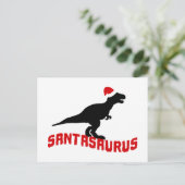 Christmas dinosaur prehistc feestdagenkaart (Staand voorkant)