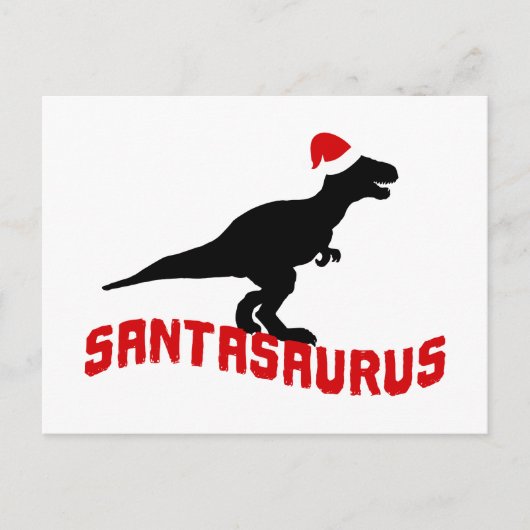 Christmas dinosaur prehistc feestdagenkaart (Voorkant)