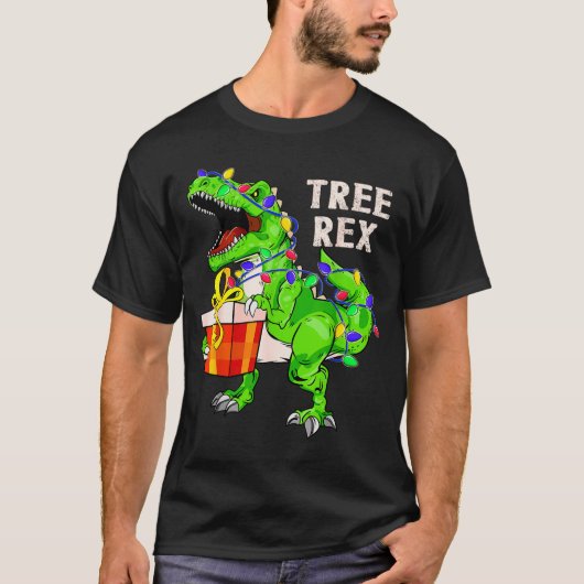 Christmas Dinosaur Shirt Tree Rex Pajamas Xmas Men (Voorkant)
