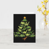 Christmas Dinosaur Tree Rex Pajamas Men Boys Kids  Kaart (Gele Bloem)