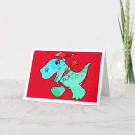 CHRISTMAS DINOSAUR VOOR KIDS-WENSKAART BEDANKKAART