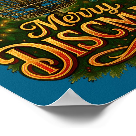 Christmas Disc Golf Merry Discmas  Poster (Hoek)