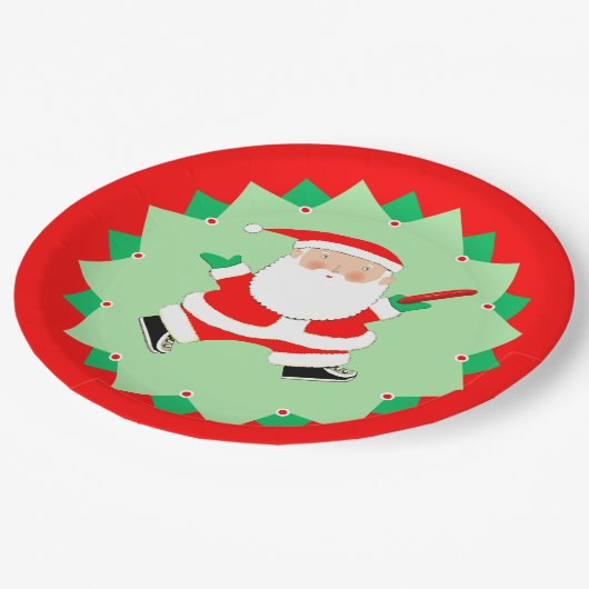 Christmas Disc Golf Party Papieren Bordje (Gekanteld)