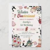 Christmas Disco Ball Winter Onederland Verjaardag Kaart (Voorkant)