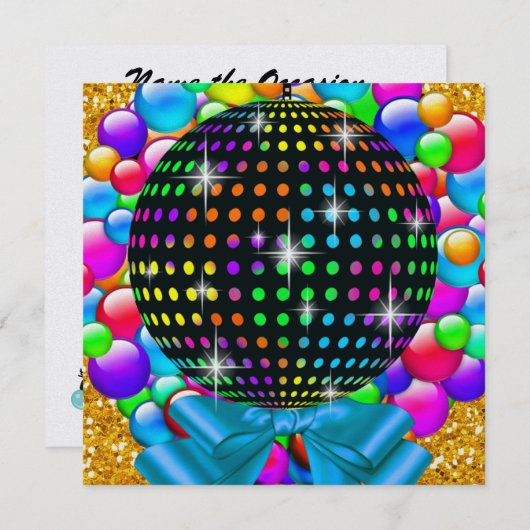 Christmas Disco Party - SRF Kaart (Voorkant / Achterkant)