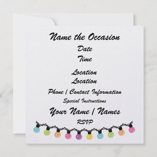 Christmas Disco Party - SRF Kaart (Achterkant)