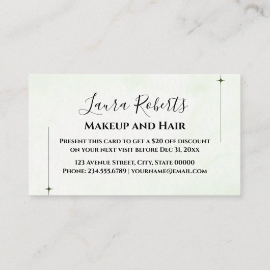 Christmas Discount Card – Festive Holiday Savings Kortingskaartje (Achterkant)