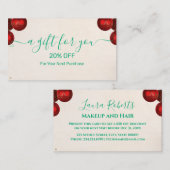 Christmas Discount Card – Festive Holiday Savings Kortingskaartje (Voorkant / Achterkant)