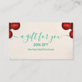 Christmas Discount Card – Festive Holiday Savings Kortingskaartje (Voorkant)