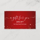 Christmas Discount Card – Festive Holiday Savings Kortingskaartje (Voorkant)