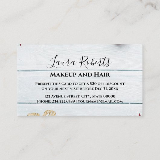 Christmas Discount Card – Festive Holiday Savings Kortingskaartje (Achterkant)